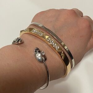 Gold and Silver Bracelet Set